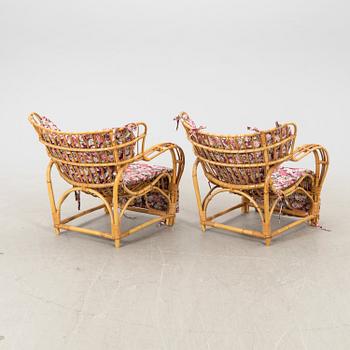 A pair of John Larsson armchairs for KW Larsson 1950s.