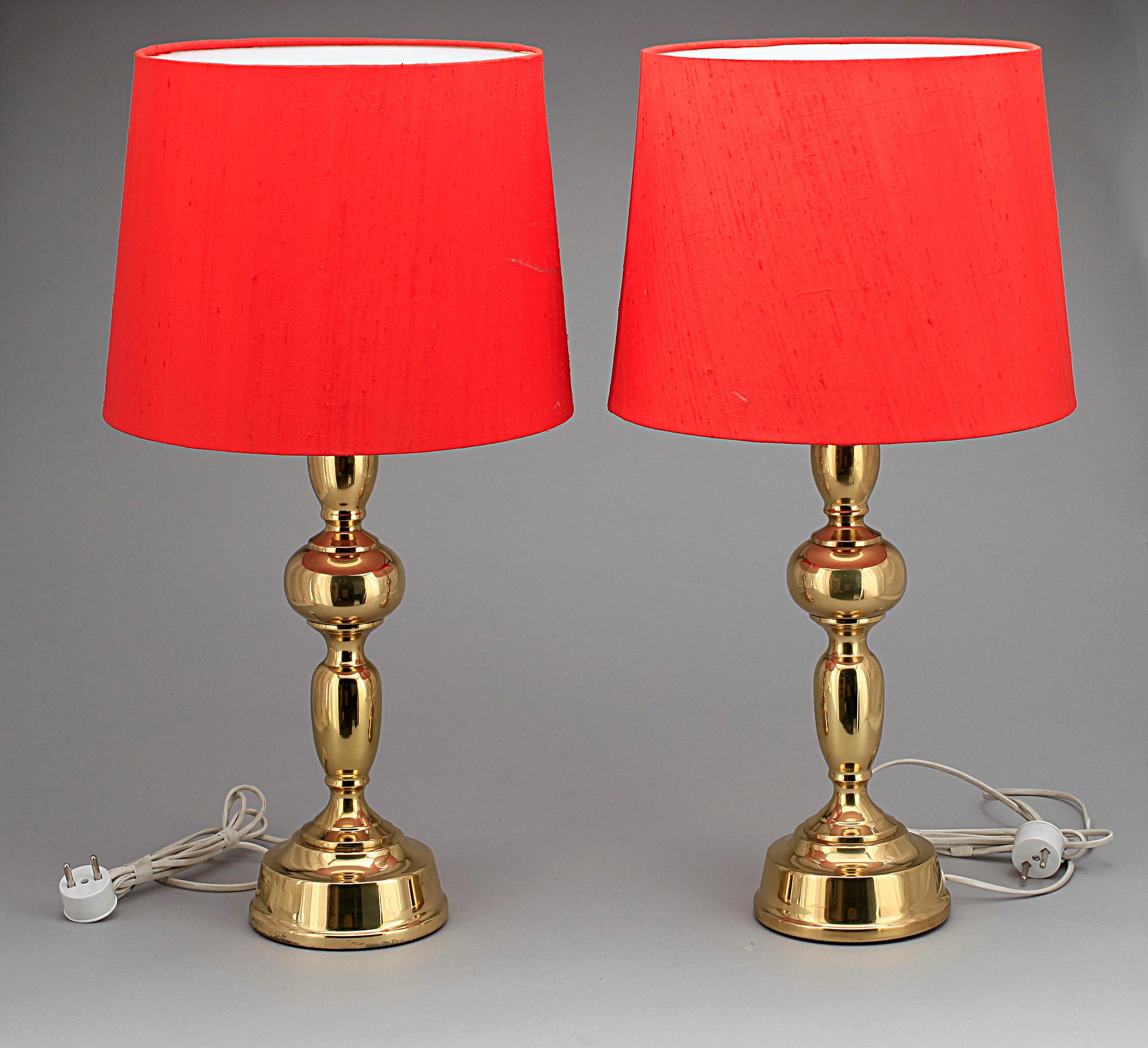 BORDSLAMPOR, ett par, trol Luxus, 1960/70-tal.