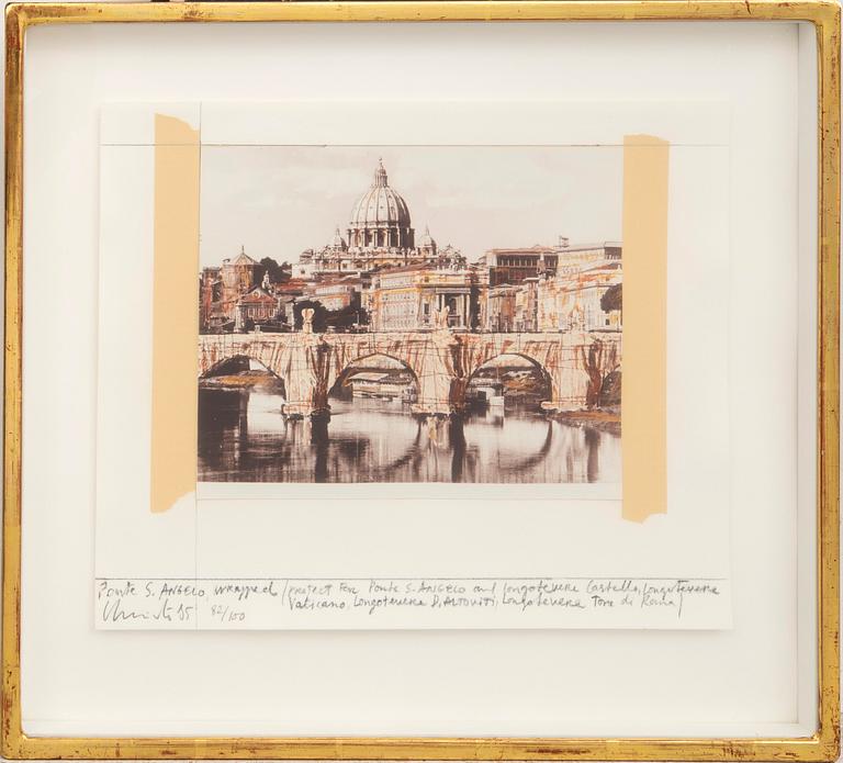 Christo & Jeanne-Claude, photo, silkscreen and collage, from: Five Urban Projects, signed and numbered 82/100.