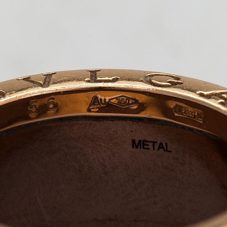 Bulgari, a "B.zero1" ring, 18K rose gold and bronze cermet.