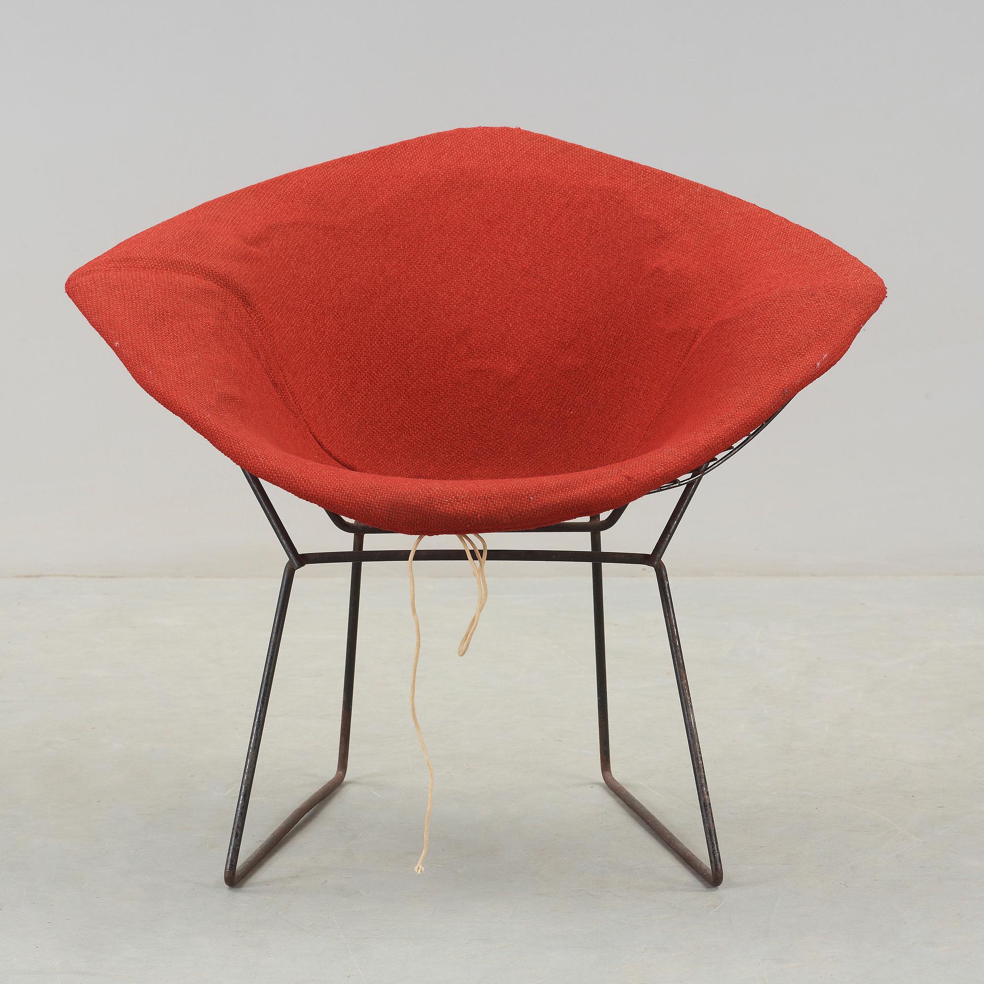 STOL, "Diamond chair", Harry Bertoia, 1900-talets andra hälft.