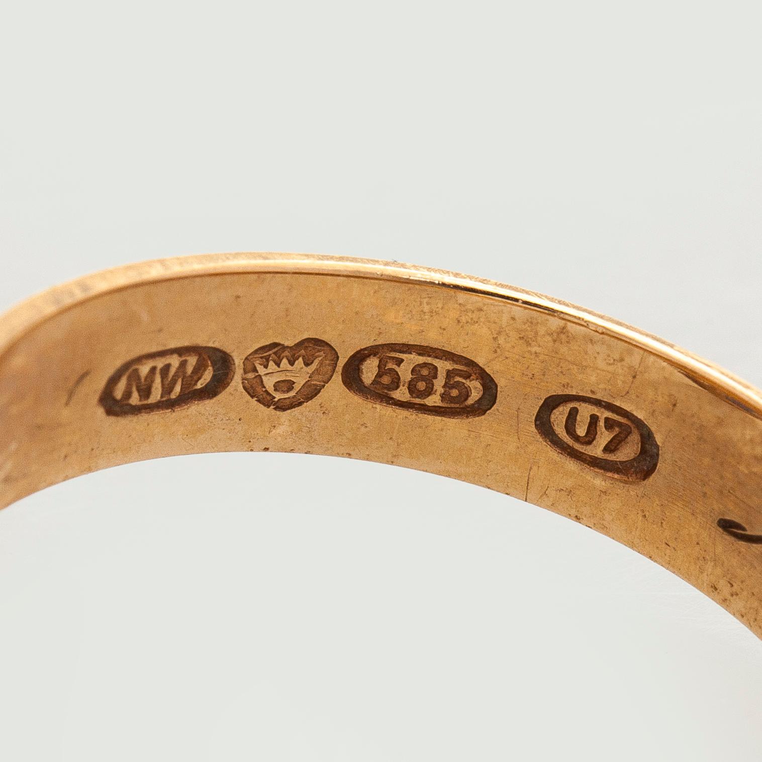 Liisa Vitali,  a 14K gold 'Leppäkerttu' (Ladybird) ring, Westerback, Helsinki 1973.
