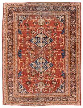 443. An antique Mahal carpet, West Persia, c. 358 x 266 cm.
