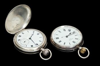 HERRFICKUR, 2 st, silver, omkring år 1900.