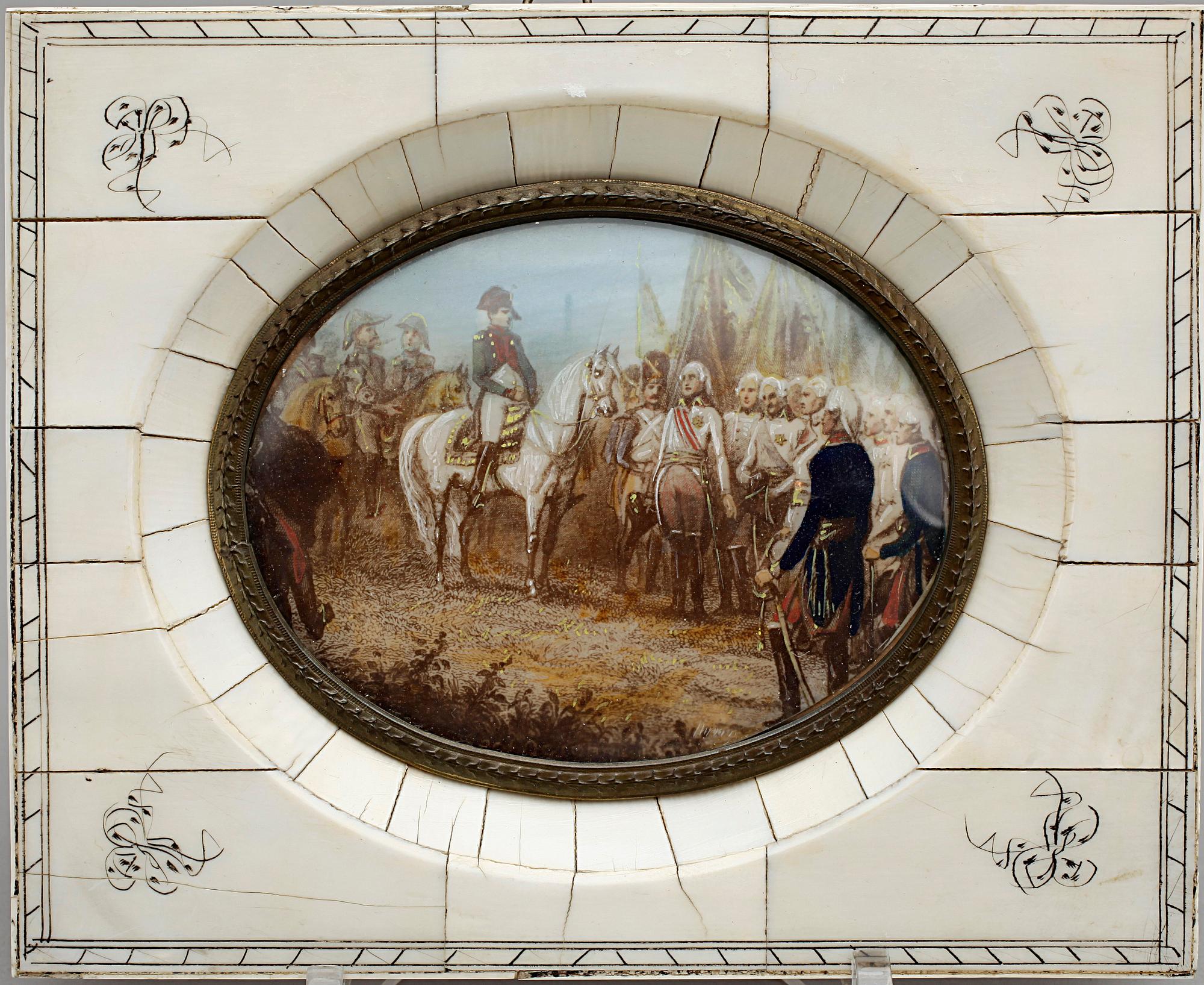 MINIATYRMÅLNINGAR, 3 st, sent 1800-tal.