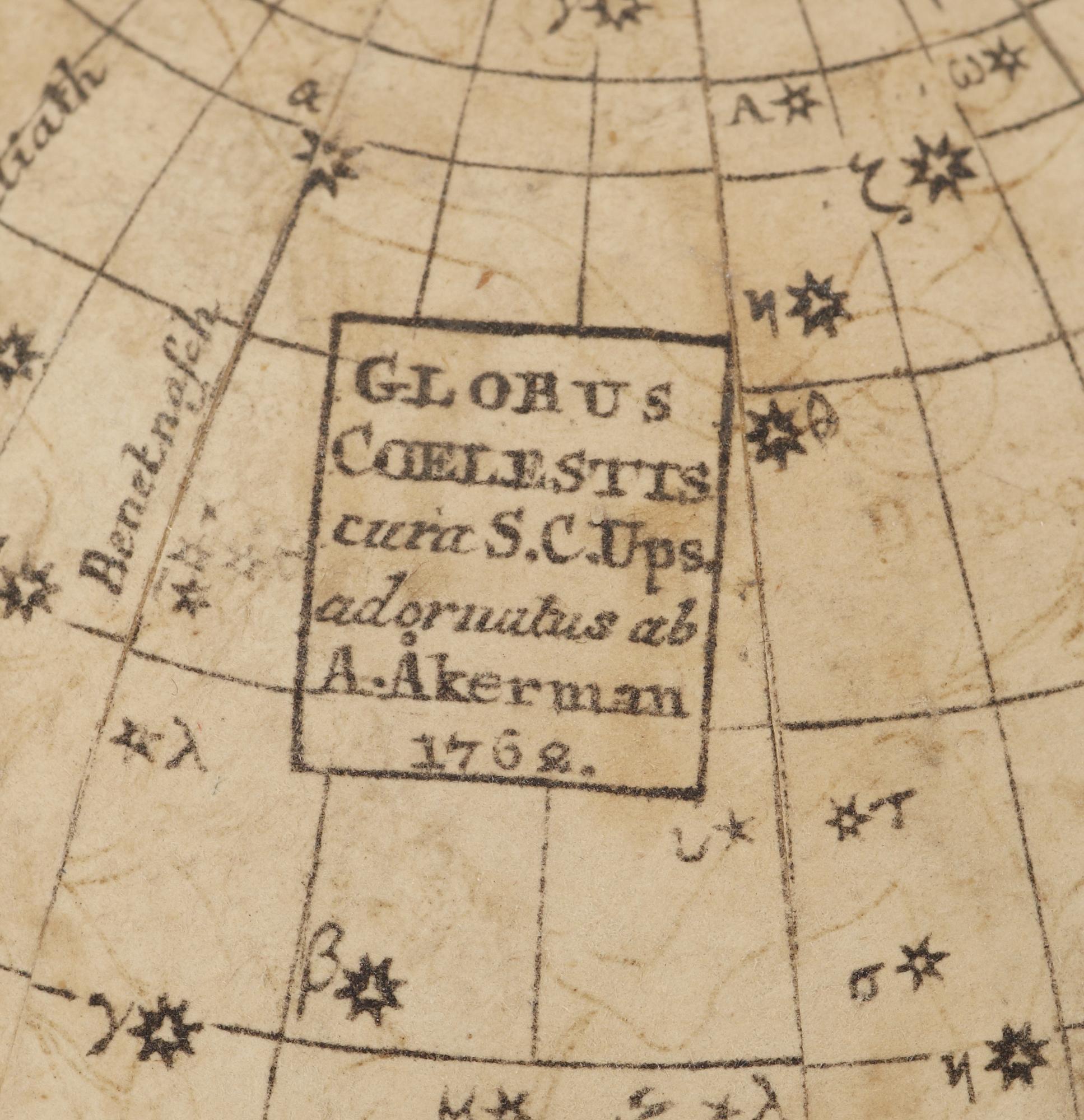 A pair of Rare Swedish Terrestial and Celestial Globes by Anders Åkerman 1762.