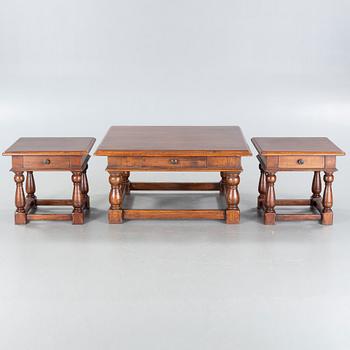 A coffee table and two side tables from Italy, second half of the 20th century.