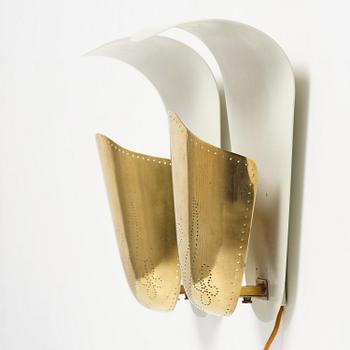 Harald Notini, a pair of wall lamps model "8596", Arvid Böhlmarks Lampfabrik, Stockholm, 1940s-50s.