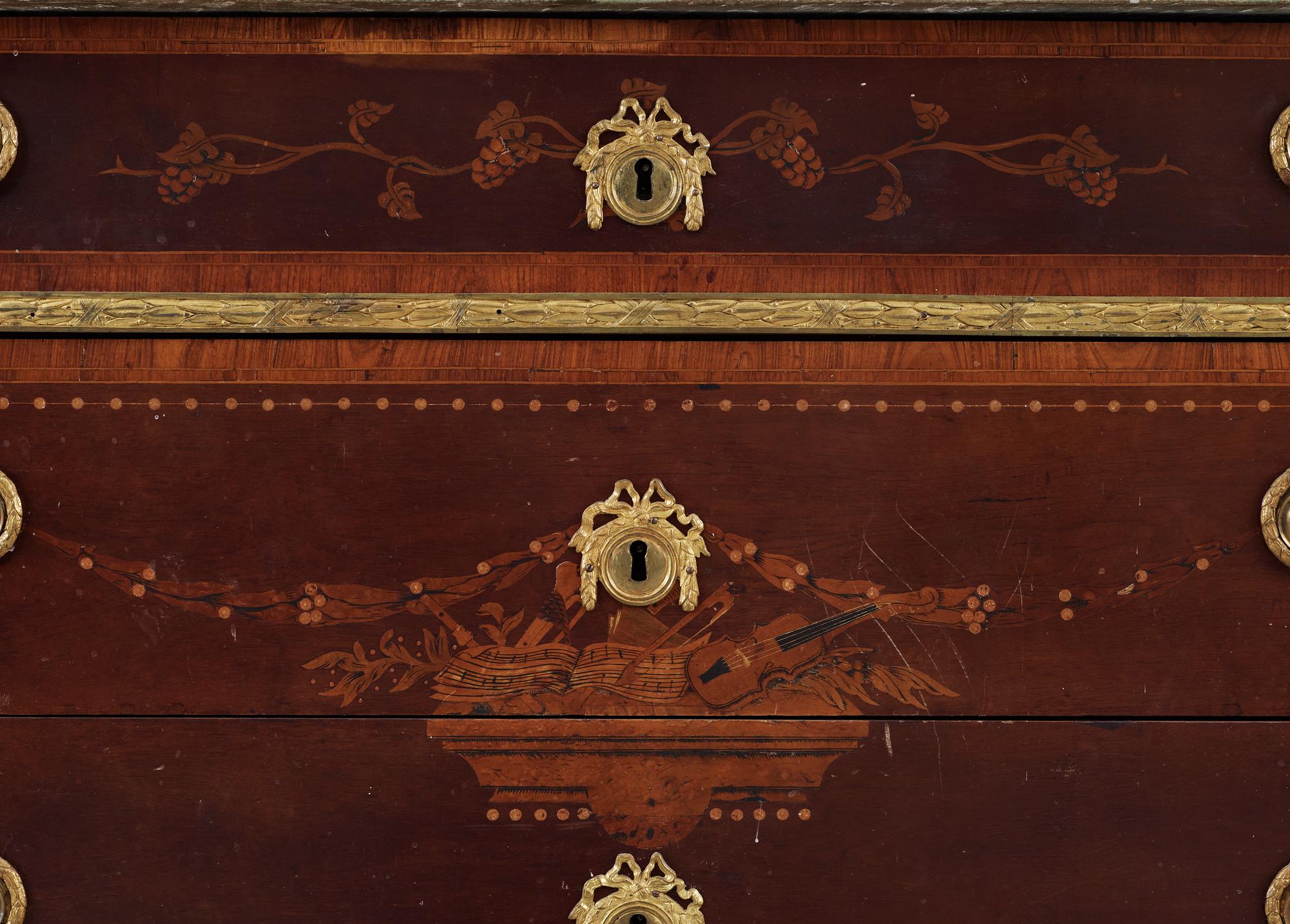 A Gustavian late 18th Century commode by N. P. Stenström, not signed.