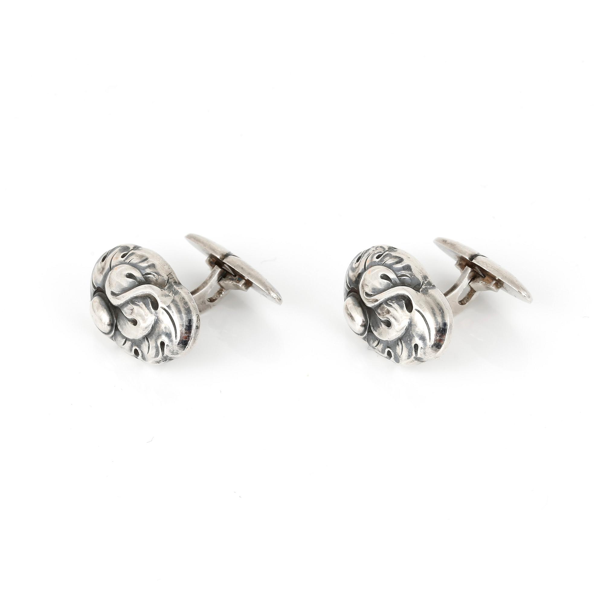 MANSCHETTKNAPPAR, ett par, sterlingsilver, Georg Jensen, Danmark. Total vikt ca 20,37 g.