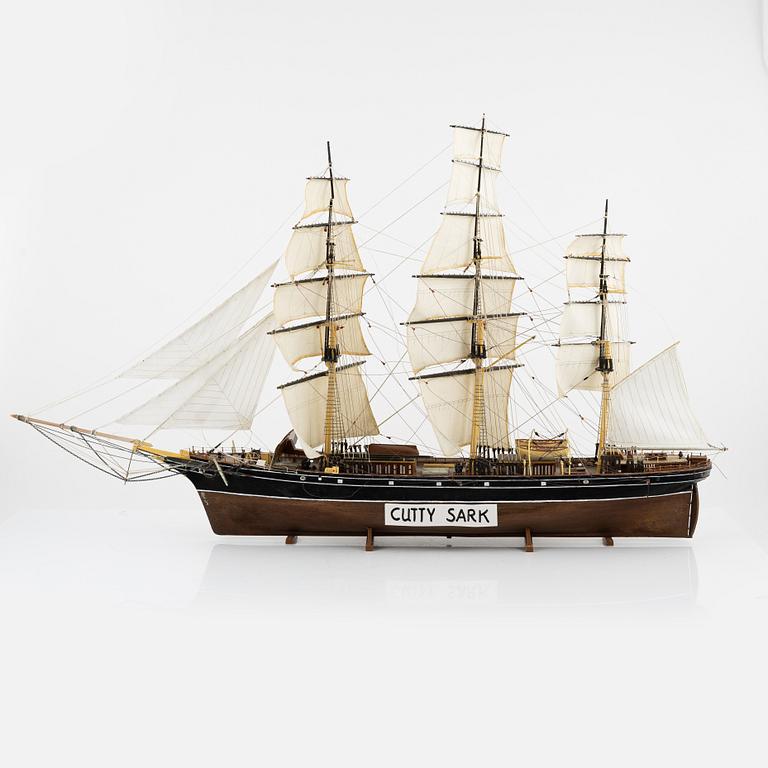 Cutty Sark model ship, latter half of the 20th century.