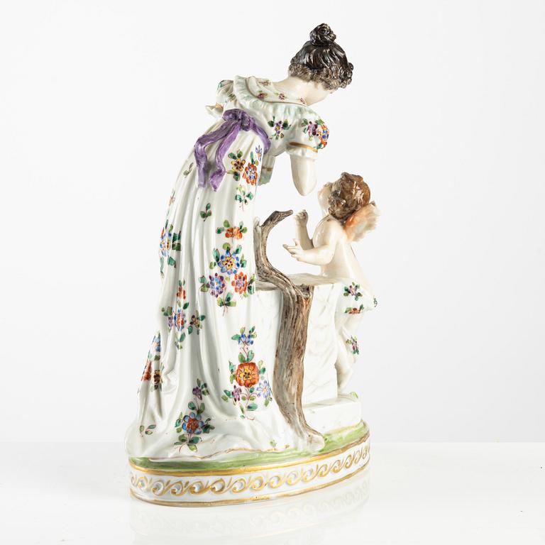 A porcelain figurine, Naples like mark, circa 1900.
