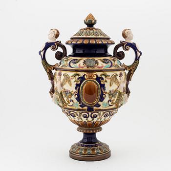 A large maiolica urn from Rörstrand, circa 1900.