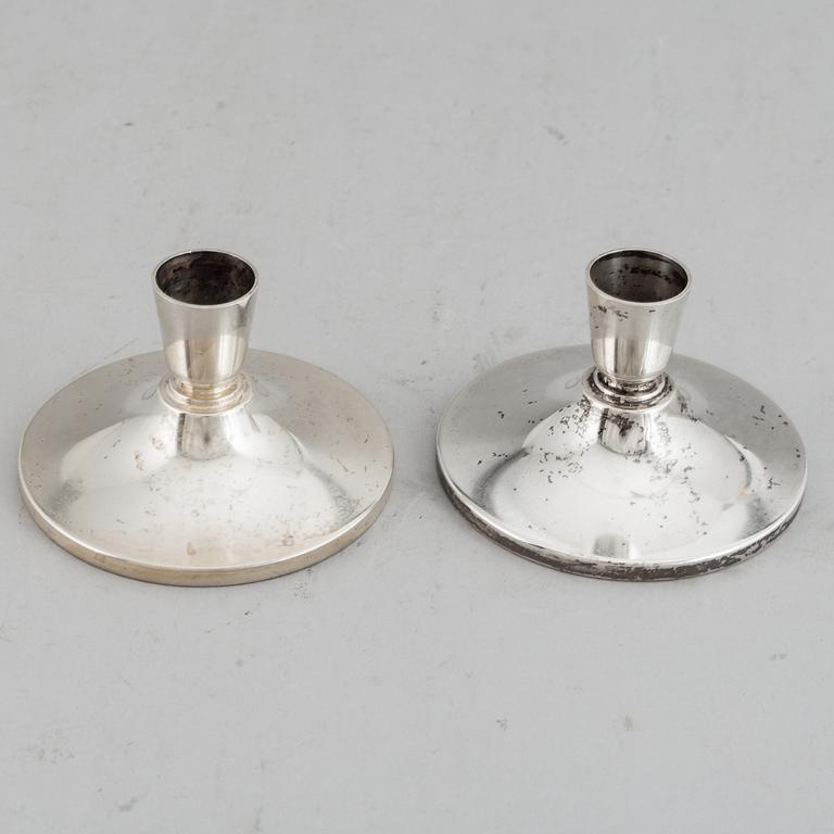 ATELIER BORGILA, ljusstakar, 12 stycken,  sterling silver, Stockholm, 1964.