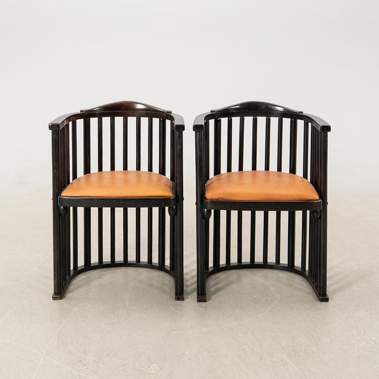 Josef Hoffmann, armchairs a pair attributed to the first half of the 20th century.