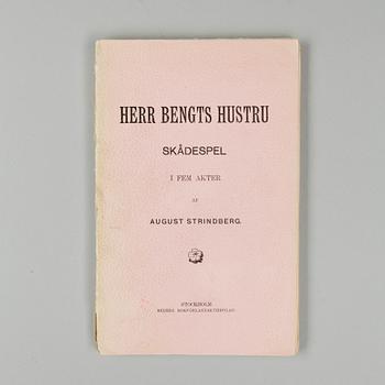 BOKPARTI STRINDBERG, 17 vol, bla "Svarta fanor", Stockholm 1907.