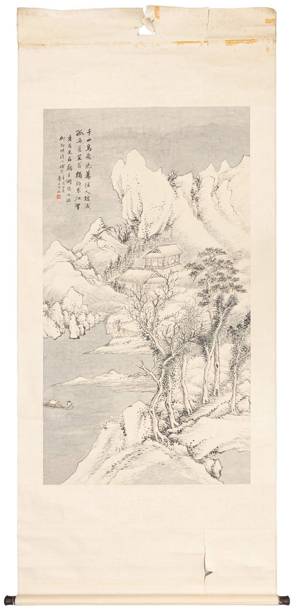 Unidentified artist, two scroll paintings, China, circa 1900/early 20th century.