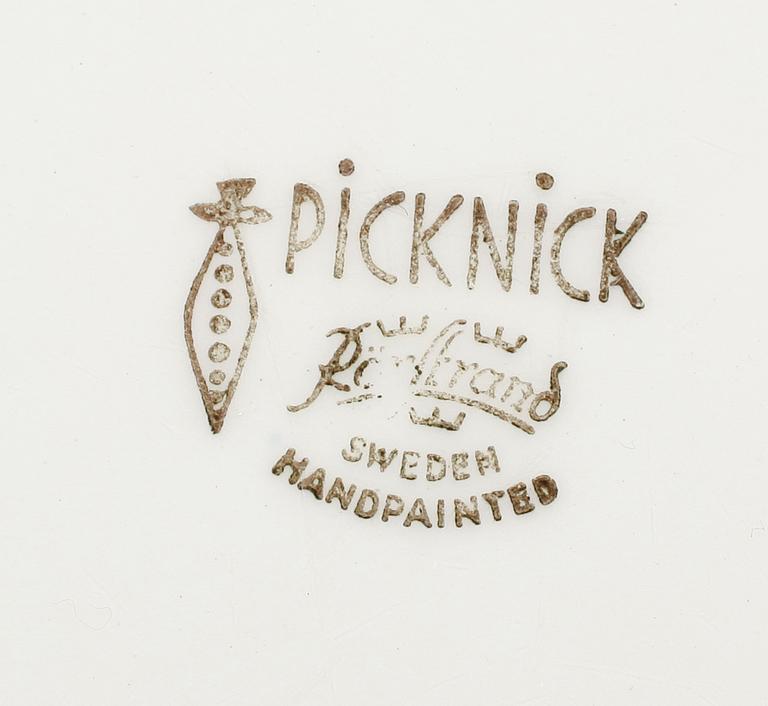 SERVISPORSLIN, 16 del, "Picknick", Marianne Wessman, Rörstrand.