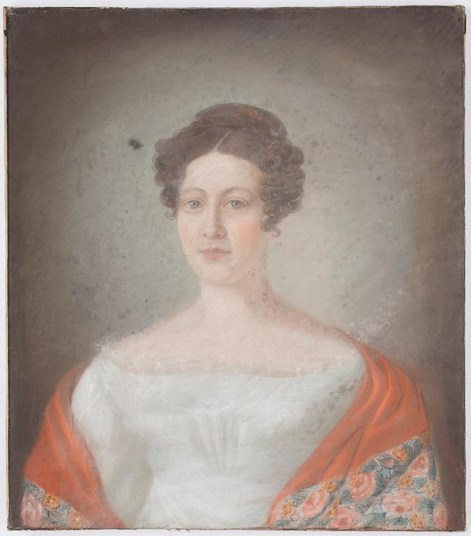 SALOMON HOFLING, ett par, pastell på papper, den ena signerad och daterad 1822.