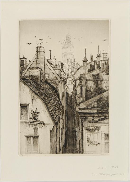 AXEL FRIDELL, 5 st, torrnål, 1900-tal.