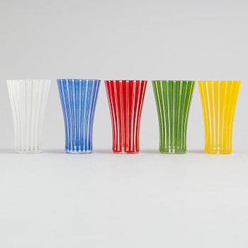 BENGT ORUP, servisdelar, 28 delar, glas, "Strikt", Johansfors.