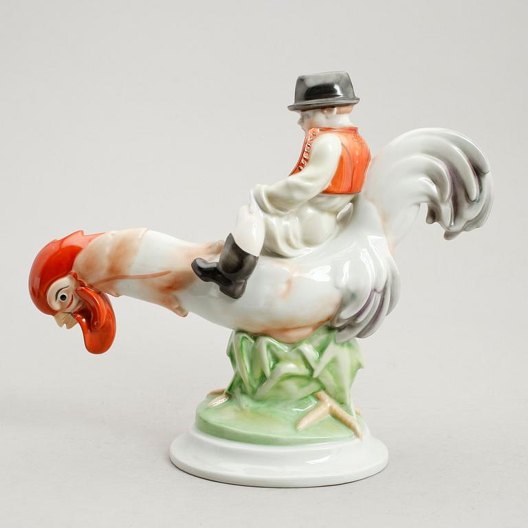 FIGURIN, porslin, Herend, 1900-talets mitt.