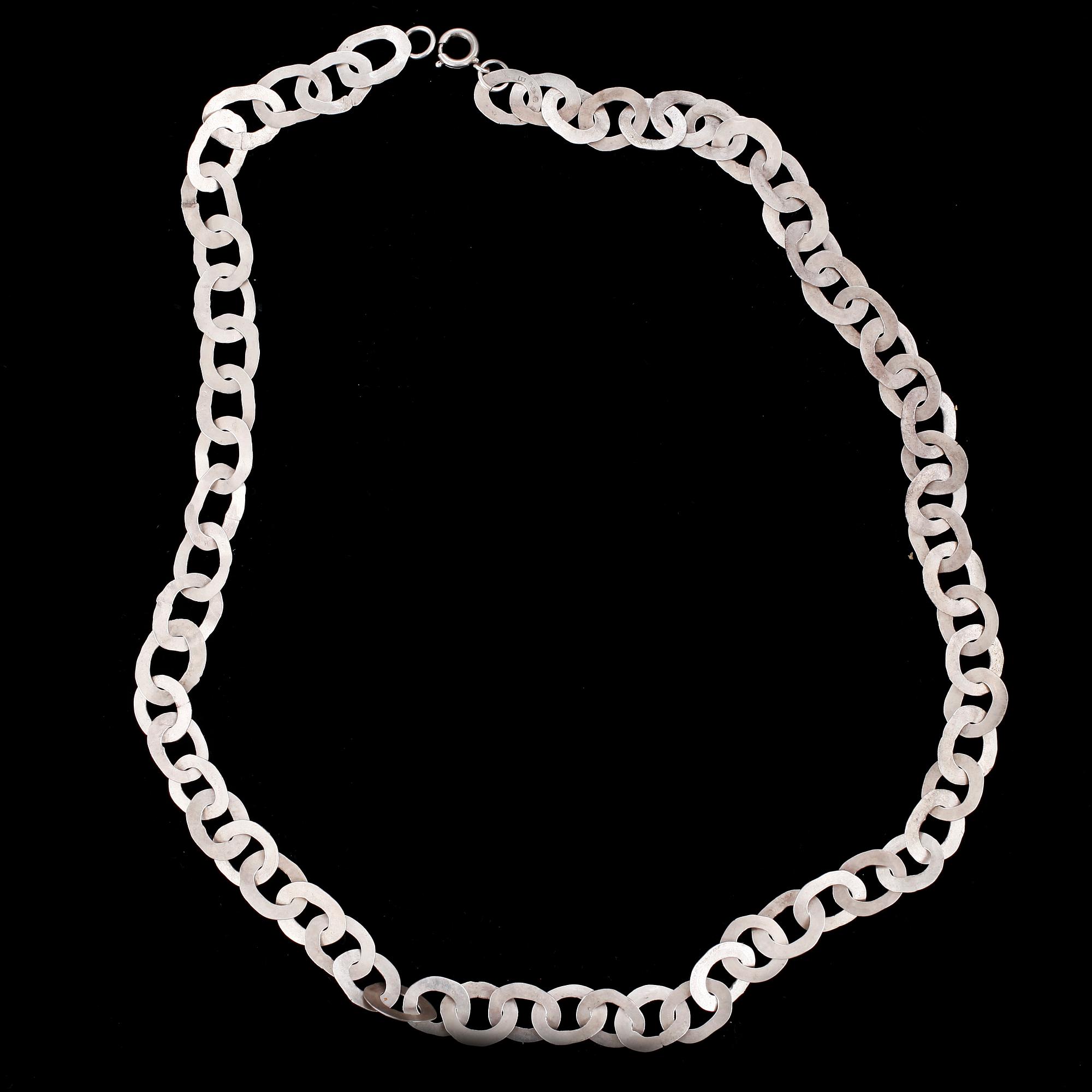 ARMRING och HALSBAND, silver, bl.a Rey Urban, Stockholm, 1969, total vikt inkl sten ca 66 gram.
