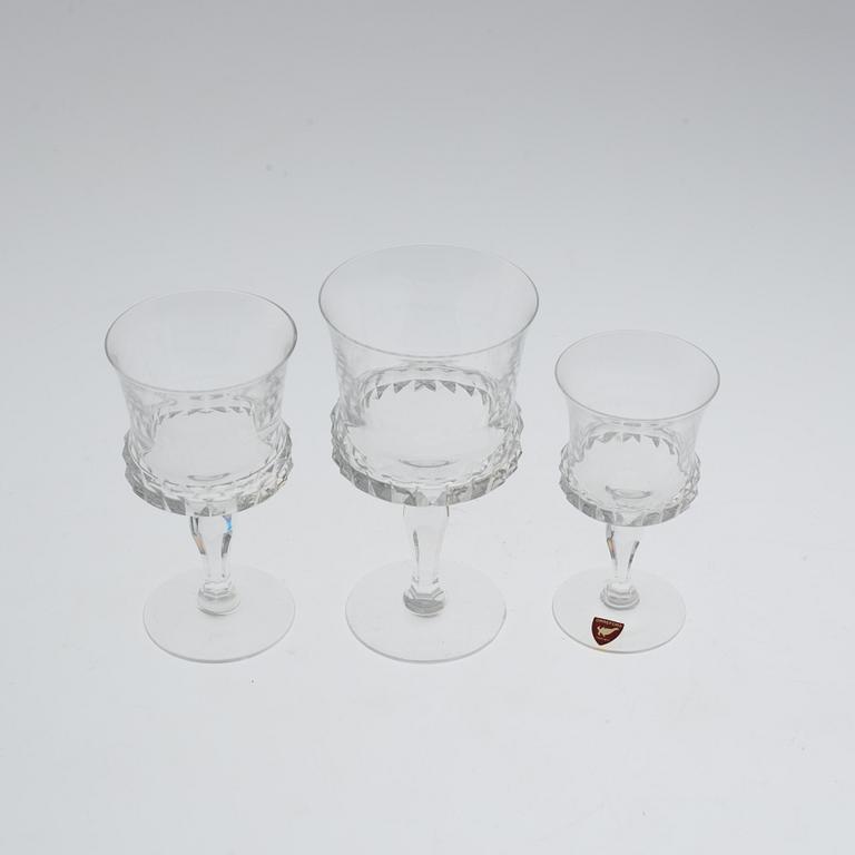 INGEBORG LUNDIN, glasservis, 38 delar, glas, "Silvia", Orrefors.