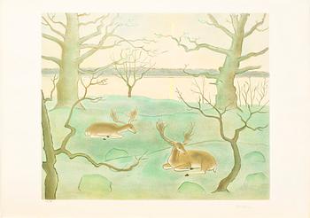 EINAR JOLIN, portfölj med 10 färglitografier, sign och numr 112/360.