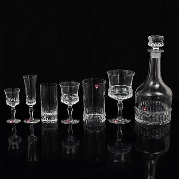 Ingeborg Lundin, glasservis, 55 delar, ”Silvia”, Orrefors.