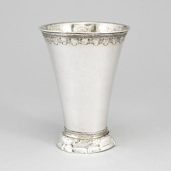 LORENS STABEUS, a silver beaker, Stockholm 1763.