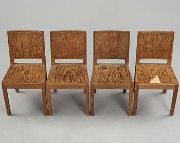 Axel Einar Hjorth, stolar, 4 st "Wärmdö", Nordiska Kompaniet 1930-tal.