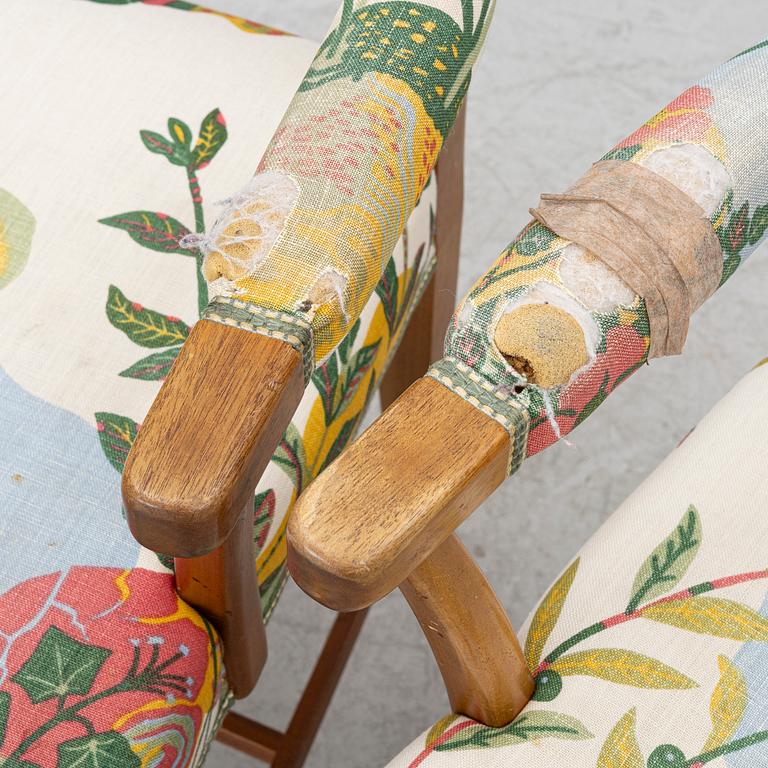 Josef Frank, a pair of model 695 armchairs, Svenskt Tenn.