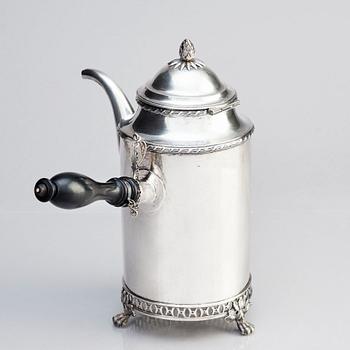 A Swedish silver coffee-pot, mark of Stephan Westerstråhle, Stockholm 1797.