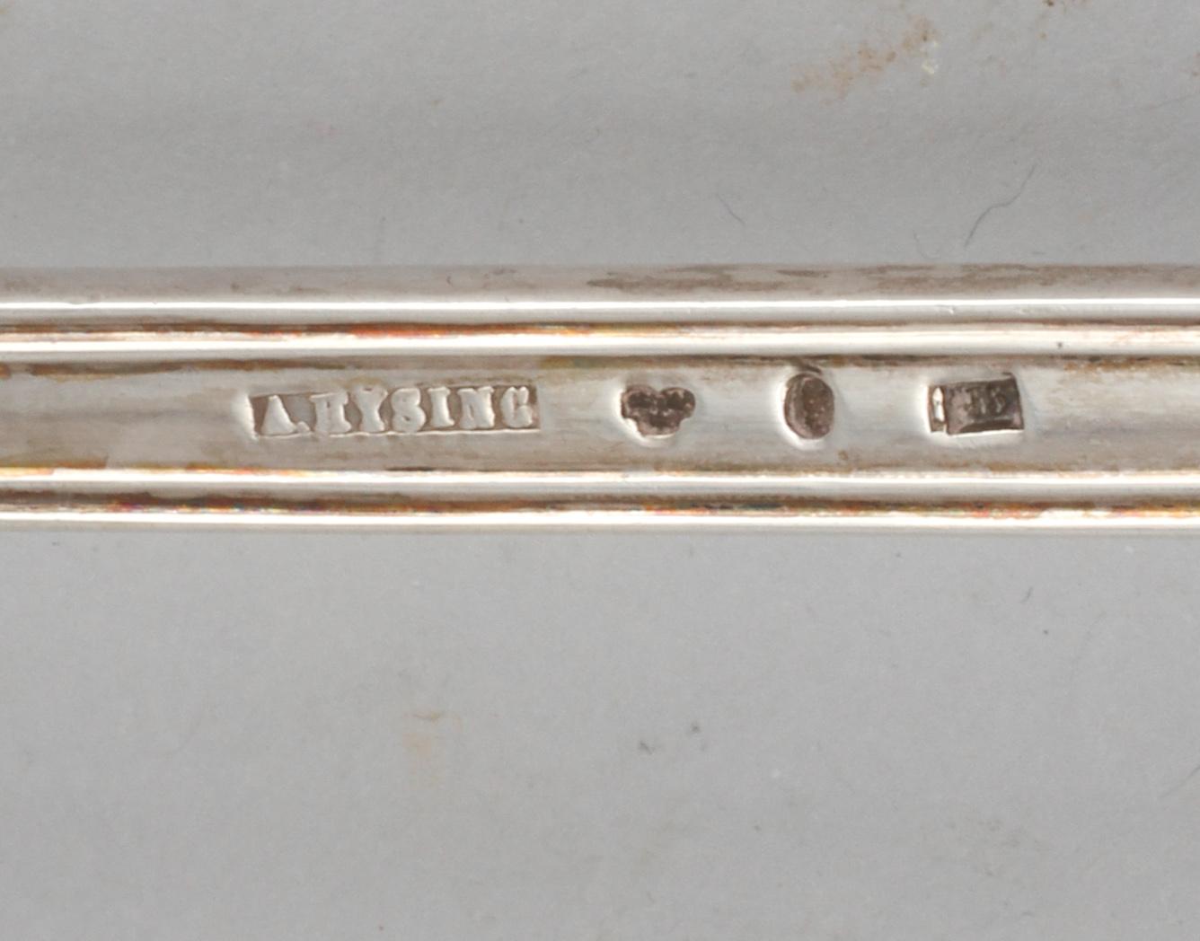 SLEV,silver, nyrokoko, modell "Olga", Anders Hysing (Hüsing), Stockholm, 1863? Vikt 257 g.