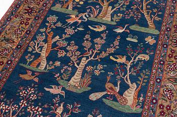 Rug, likely Tehran, approximately 227 x 133 cm.