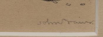 JOHN BAUER, litografi, signerad, "Humpe" ur sviten "Troll".