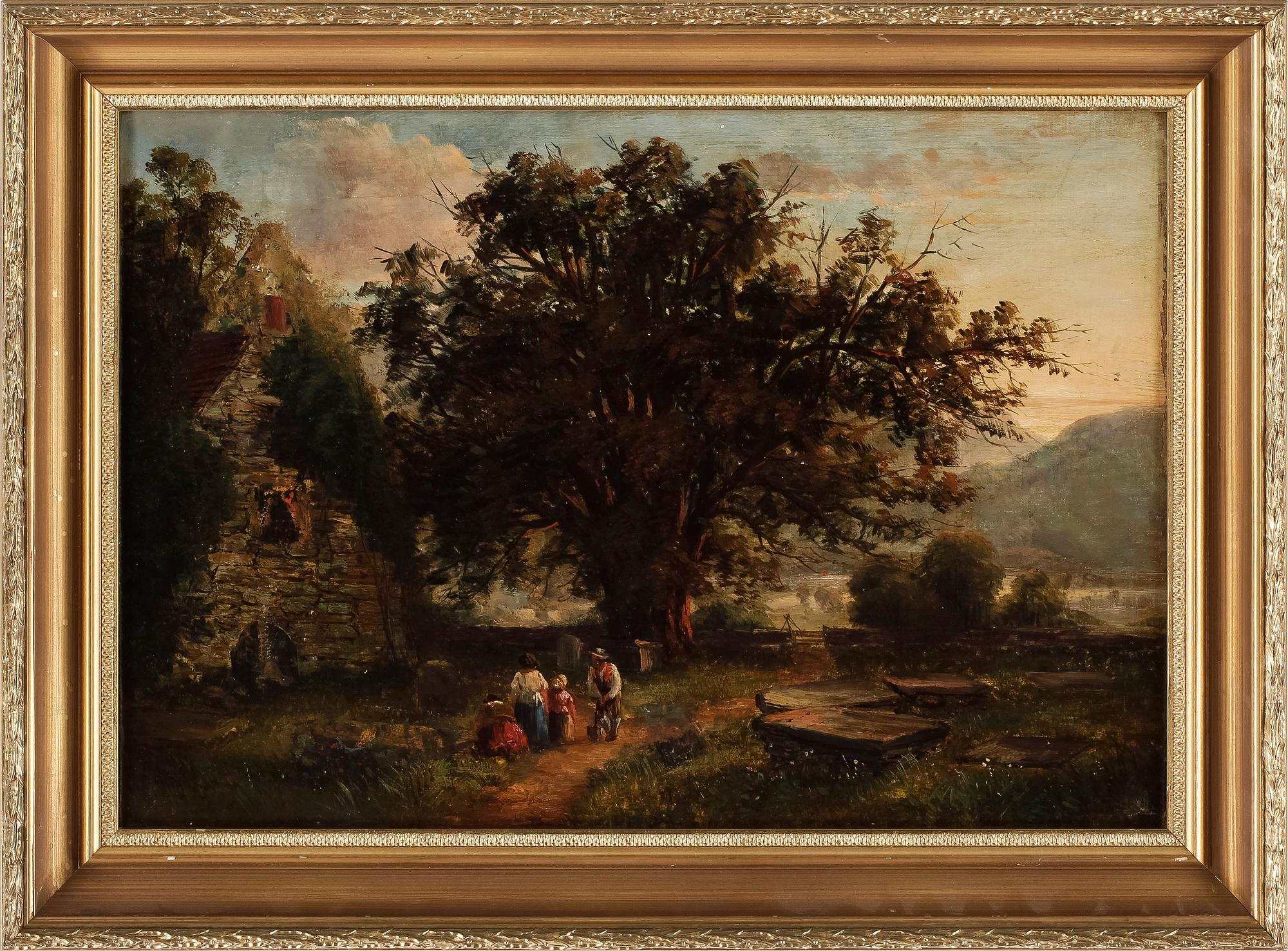 JOHN JOSEPH HUGHES, olja på duk. Signerad.