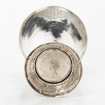 A Swedish 18th century parcel-gilt silver beaker, mark of Eric Ramstedt, Härnösand 1795.