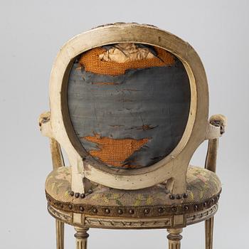 A miniature chair / doll chair, Louis XVI-style, first half of the 20th century.