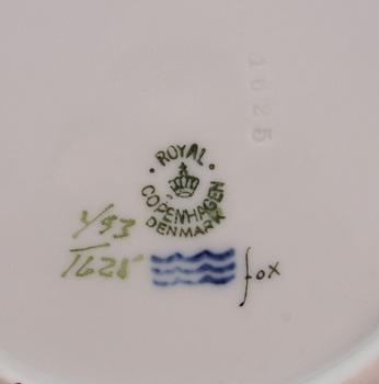 ASSIETTER, 6 st, porslin, "Sachsisk blomst", Royal Copenhagen.