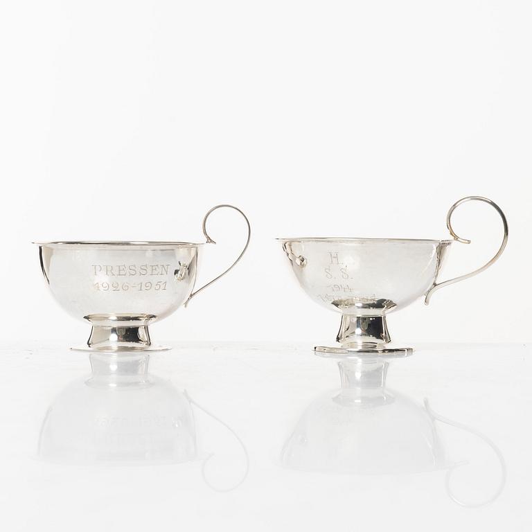 Silver, 11 pieces, Sweden, 20th century, including KG Markström, Uppsala 1949.