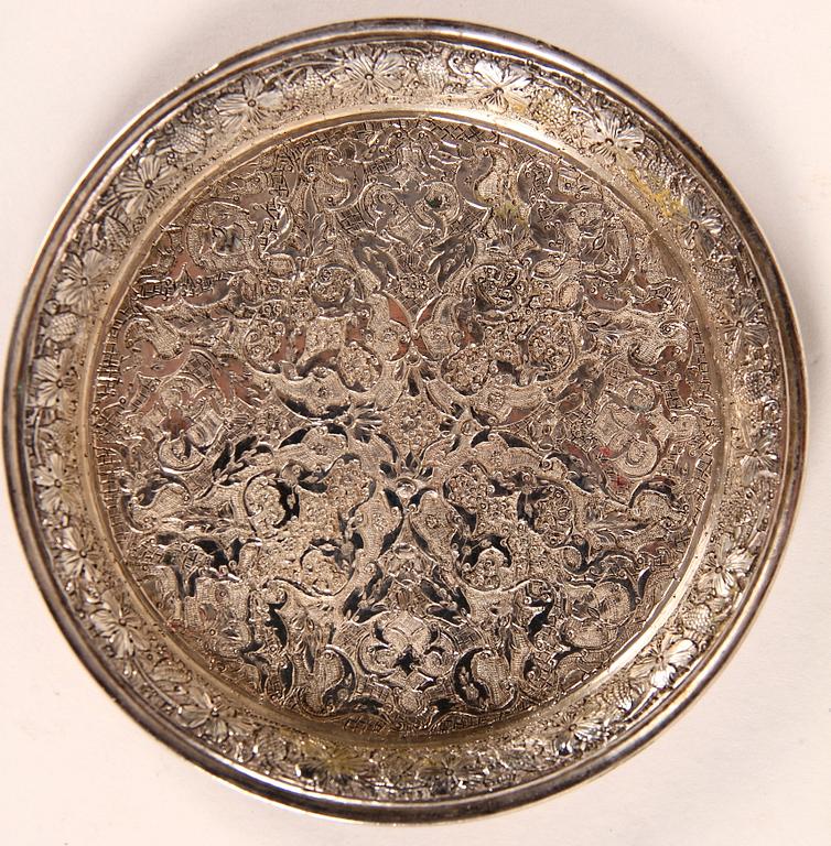 COASTERS, 11 st, silver, orientaliska, 1900-tal.