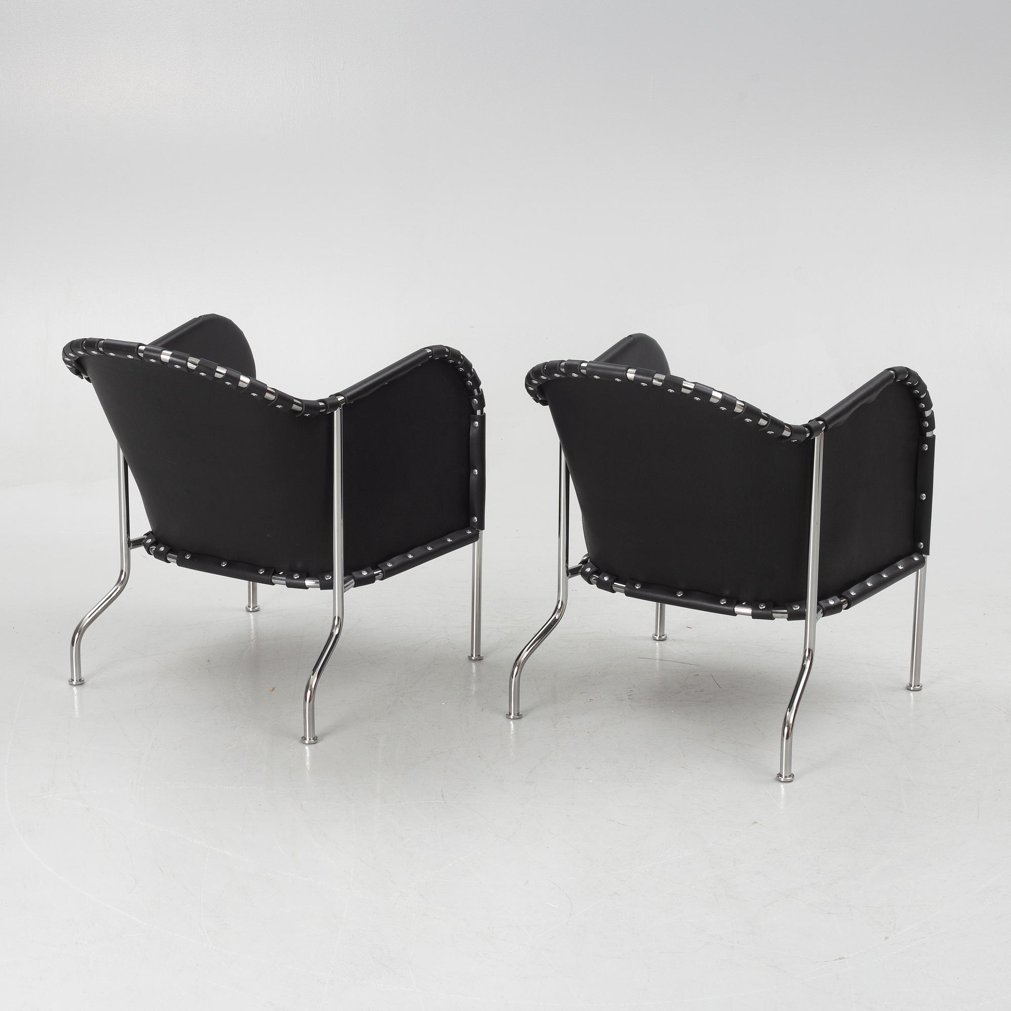 Mats Theselius, a pair of  "Bruno" lounge chairs, Källemo.