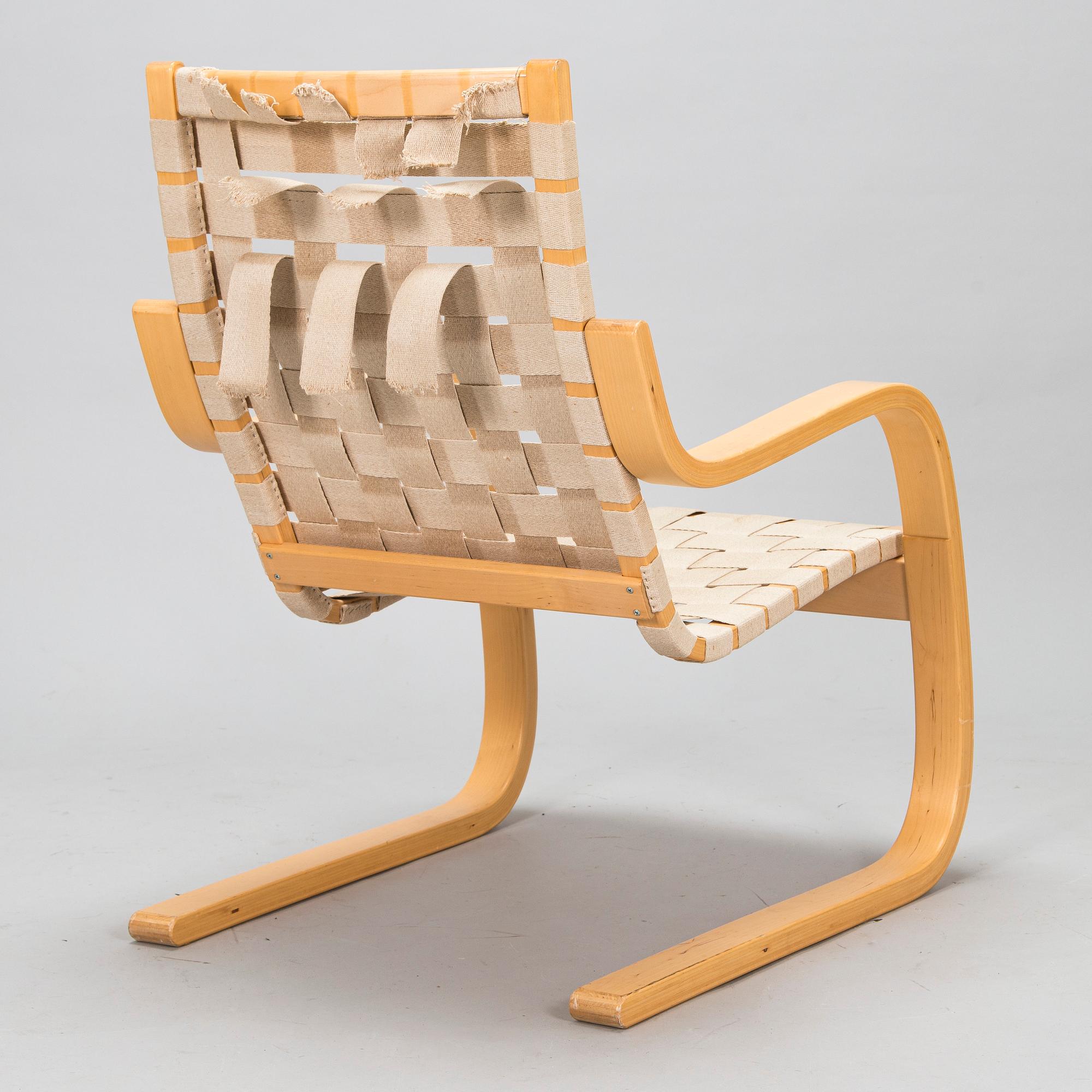 Alvar Aalto, a late 20th-century '406' armchair for Artek.