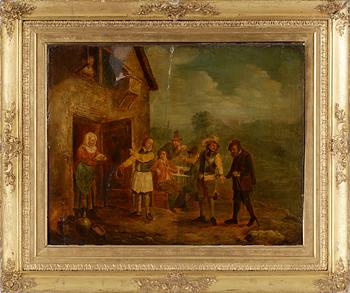 OKÄND KONSTNÄR, olja på pannå, 1700-tal.