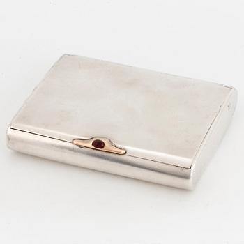 Silver cigarette case, Estonian hallmarks.