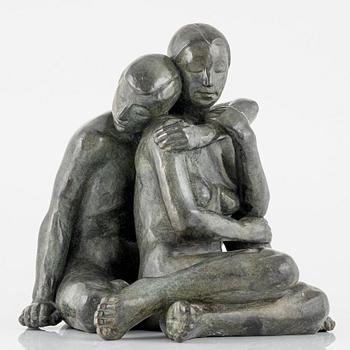 Maud Lewenhaupt du Jeu, sculpture, signed and dated, foundry mark, bronze, height 29 cm.