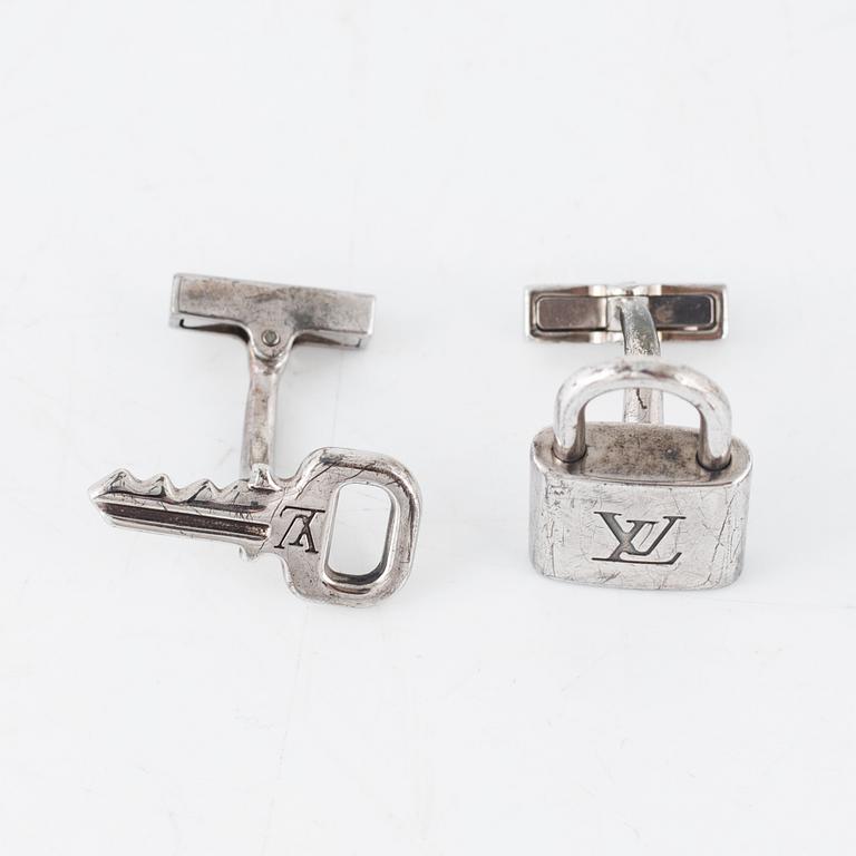 Louis Vuitton, A pair of sterling silver cufflinks.