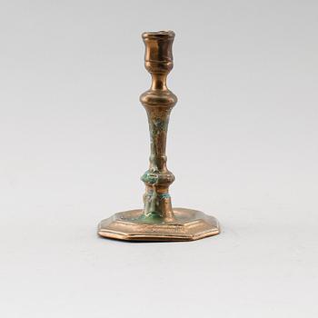 LJUSSTAKE, mässing, 1700-tal.
